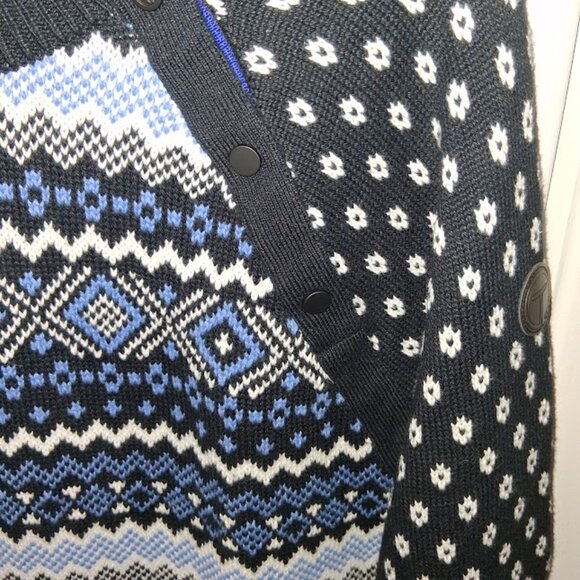 T by Talbots Cotton Blend Snap Mock Neck Heavyweight Sweater NWT Sz PXL - Picture 2 of 9